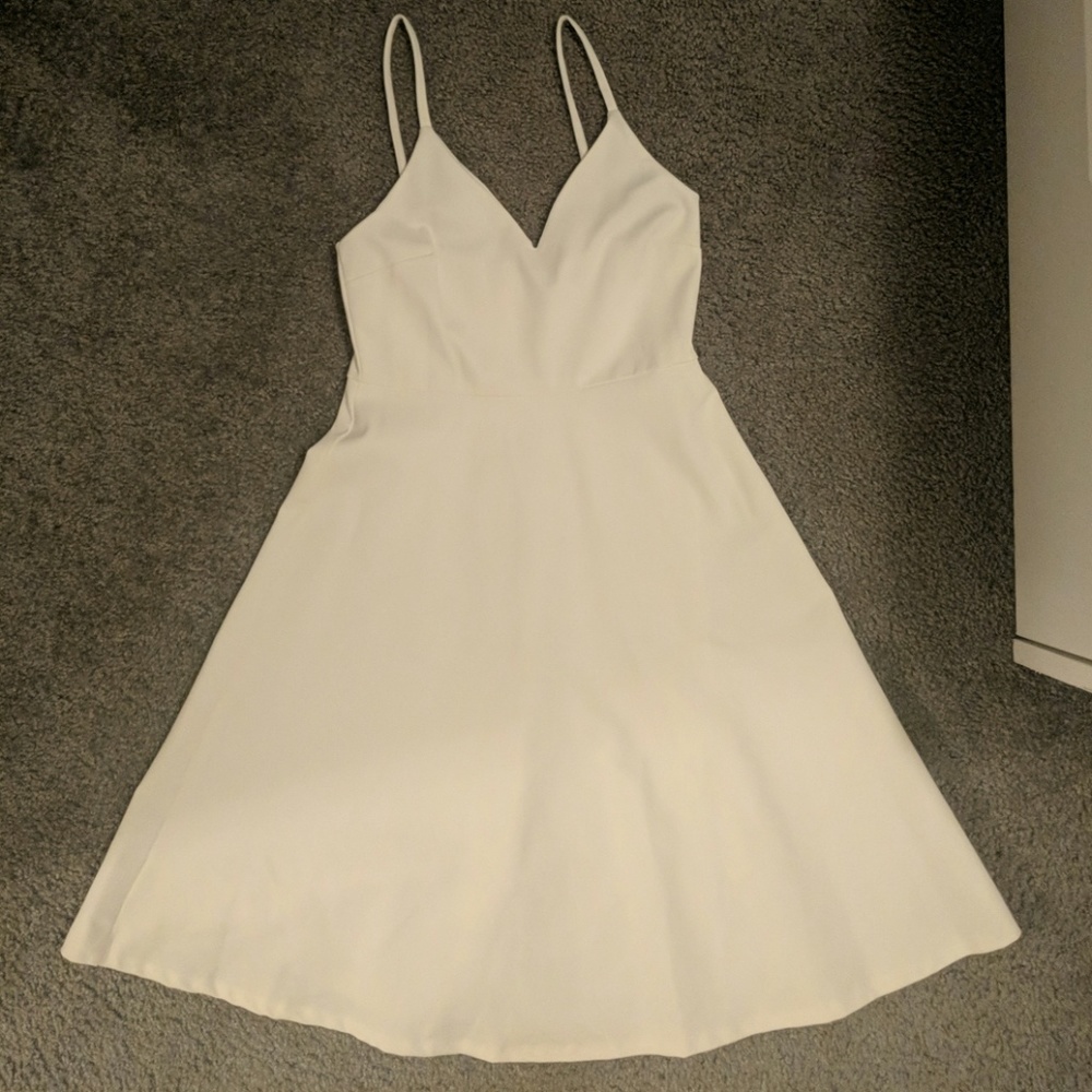 White midi dress